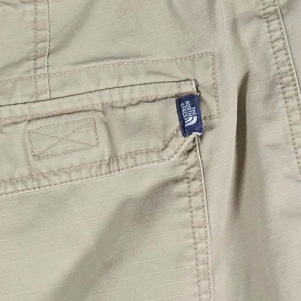 The North Face Mens Tan Ripstop Cargo Shorts Fits‎ 36 Hiking Utility Khaki